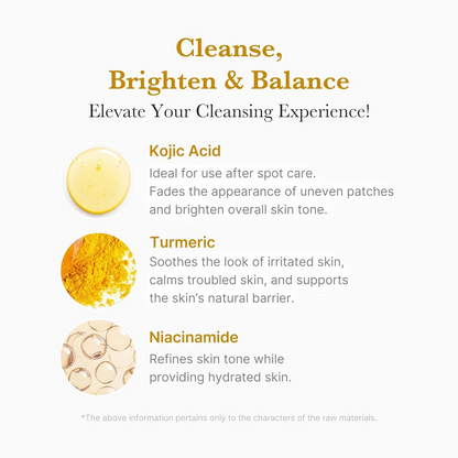 Medicube Kojic Acid Turmeric Toning Cleanser – Brightening Face Wash